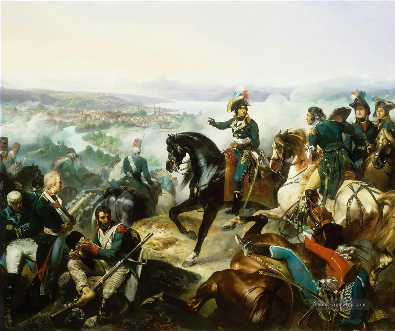 Bataille de Zurich le 25 septembre 1799 Die Schlacht von Zürich durch Francois Bouchot Militärkrieg Ölgemälde